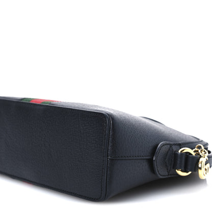 Gucci Calfskin GG Web Small Ophidia Dome Shoulder Bag Black 10 of 12