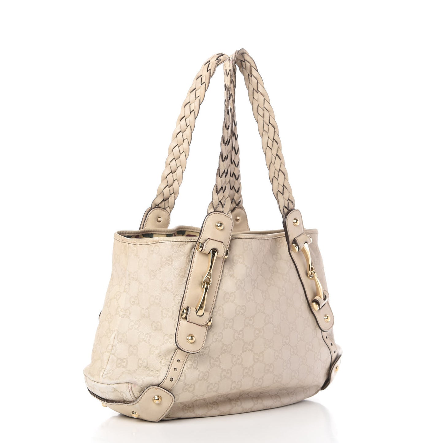 Guccissima Small Pelham Shoulder Bag Off White