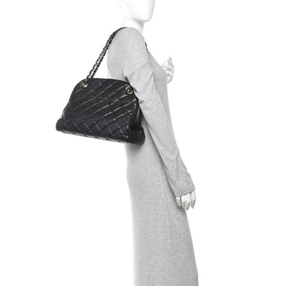 Chanel Aged Calfskin Large Just Mademoiselle Bowling Bag Black 3 of 27