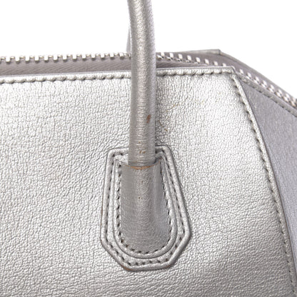 Givenchy Metallic Sugar Goatskin Mini Antigona Silver 10 of 27