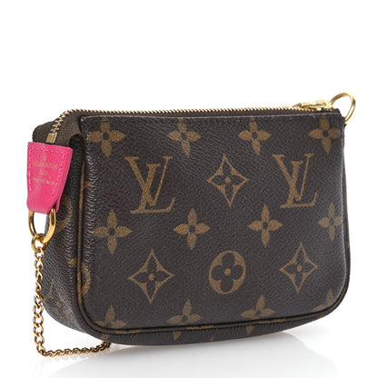 Louis Vuitton Monogram 2019 Christmas Animation Mini Courchevel Pochette Accessories Fuchsia 3 of 7