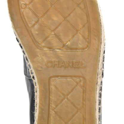 Chanel Lambskin CC Espadrilles 38 Black 7 of 12