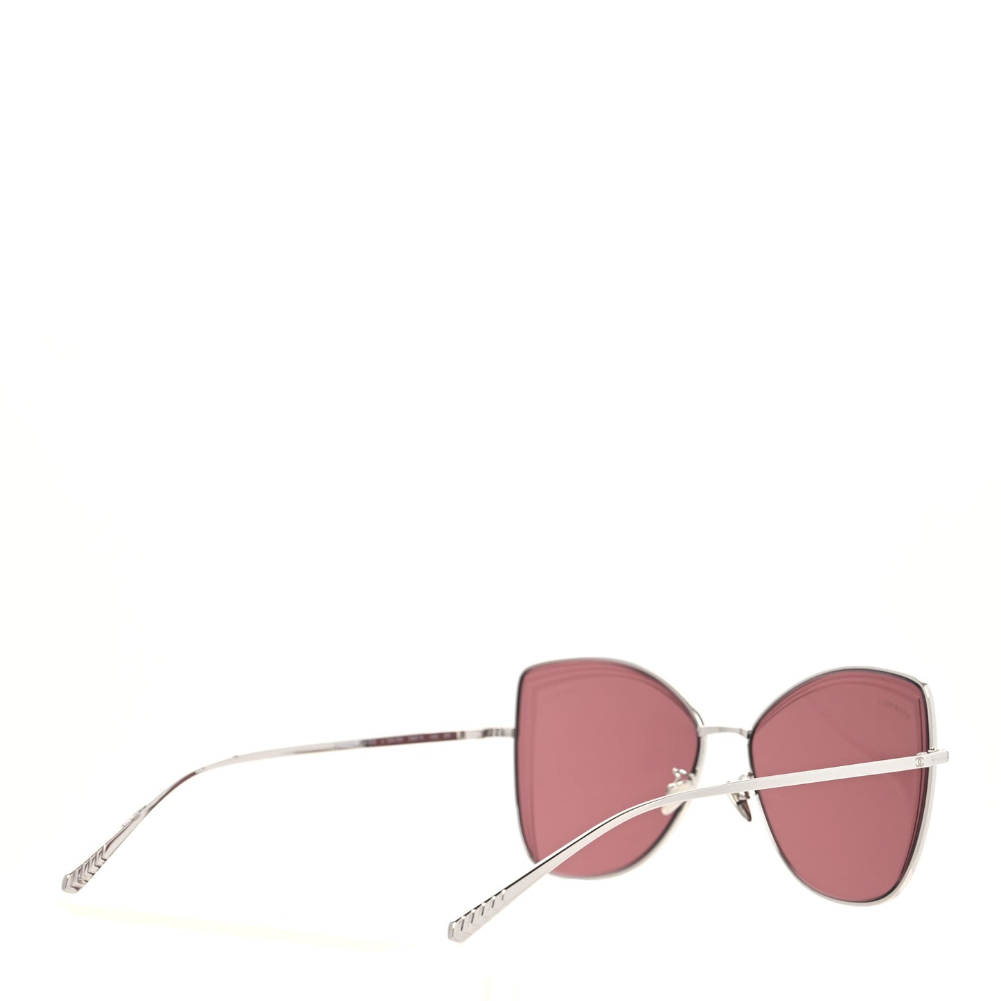 Metal Butterfly Sunglasses 4253 Silver Pink