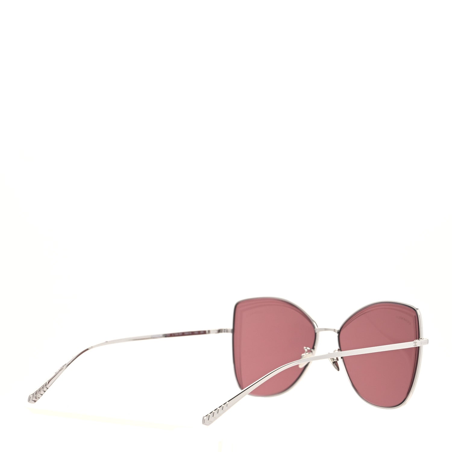 Chanel Metal Butterfly Sunglasses 4253 Silver Pink 4 of 8