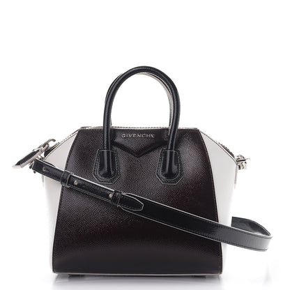 Givenchy Patent Mini Tri-Color Antigona Black White Brown 1 of 12