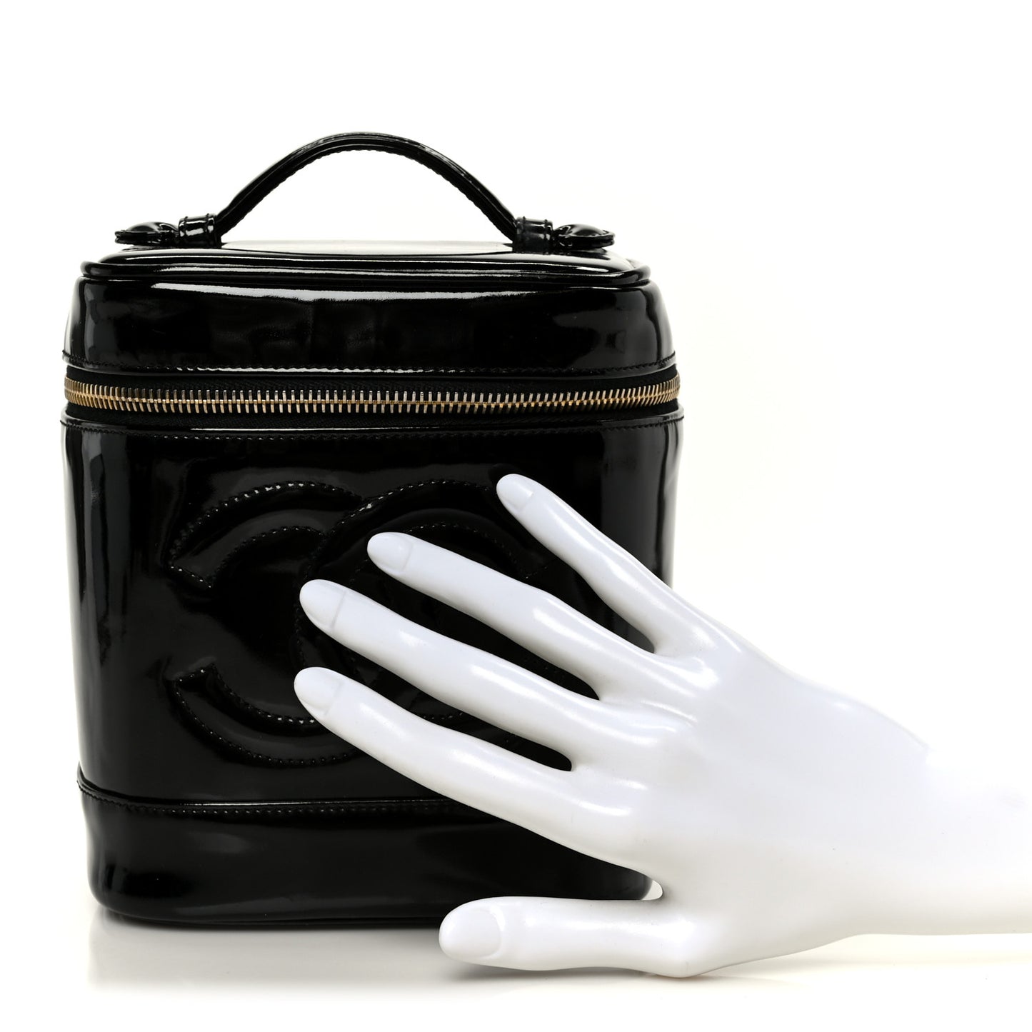 Patent Timeless Vanity Cosmetic Case Black