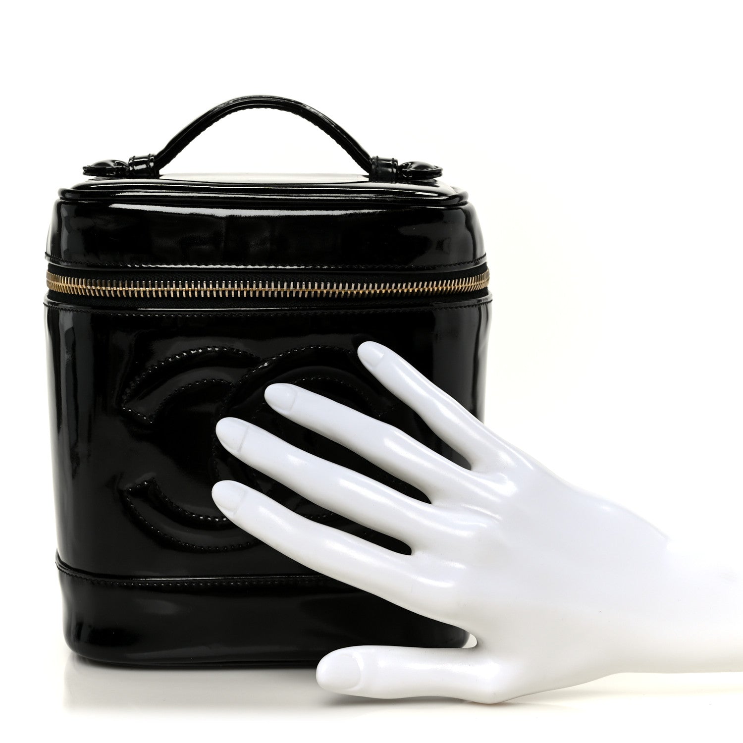 Chanel Patent Timeless Vanity Cosmetic Case Black 2 of 9