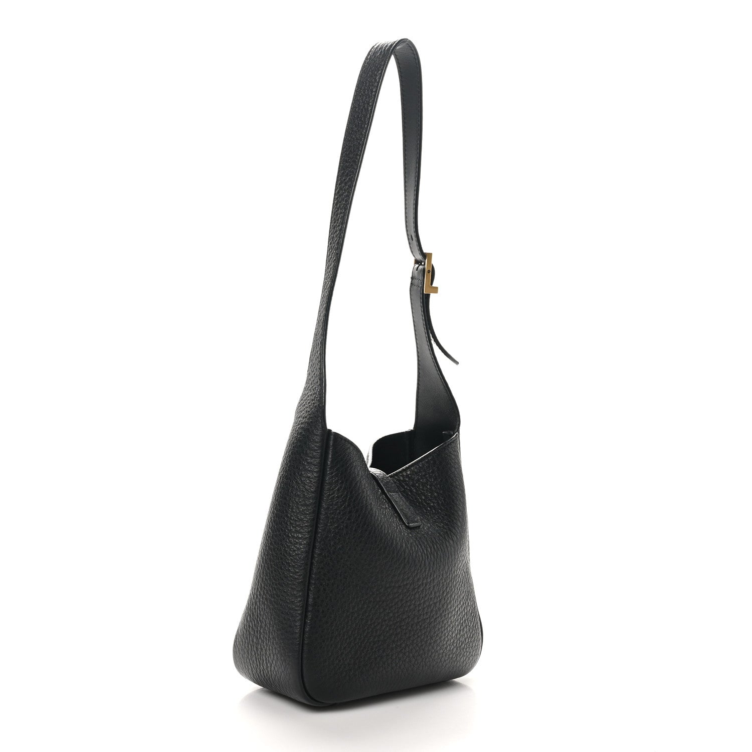 Saint Laurent Grained Calfskin Baby Le 5 A 7 Supple Hobo Black 4 of 11