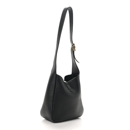 Saint Laurent Grained Calfskin Baby Le 5 A 7 Supple Hobo Black 4 of 11