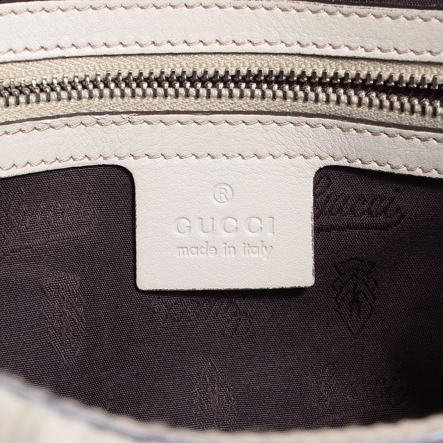 Gucci Guccissima GG Twins Medium Hobo Off White 6 of 8