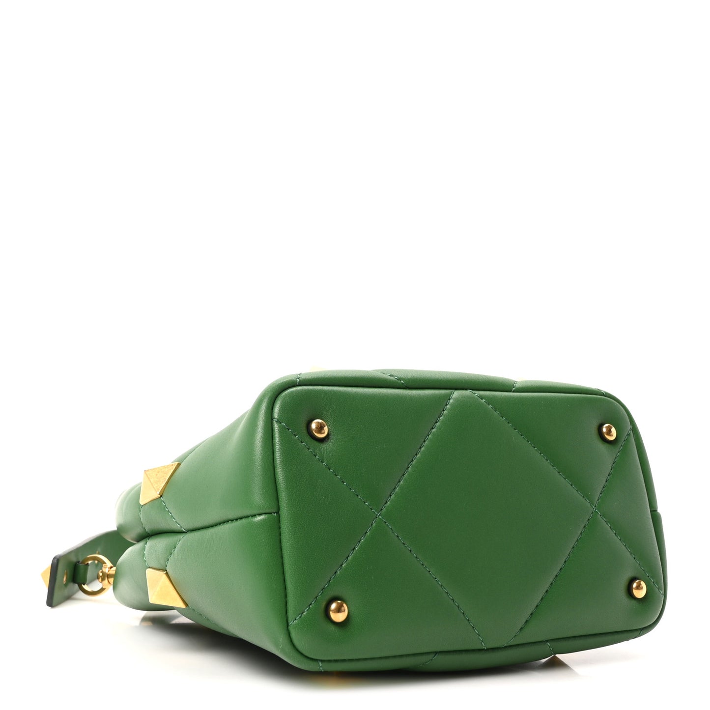 Nappa Small Roman Stud The Handle Bag Gea Green