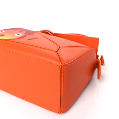 Loewe X HOWLS MOVING CASTLE Satin Calfskin Small Calcifer Puzzle Orange 8 of 8