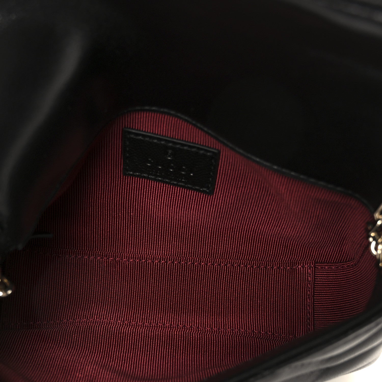 Gucci Lambskin Matelasse Mini GG Marmont Shoulder Bag Black 5 of 11