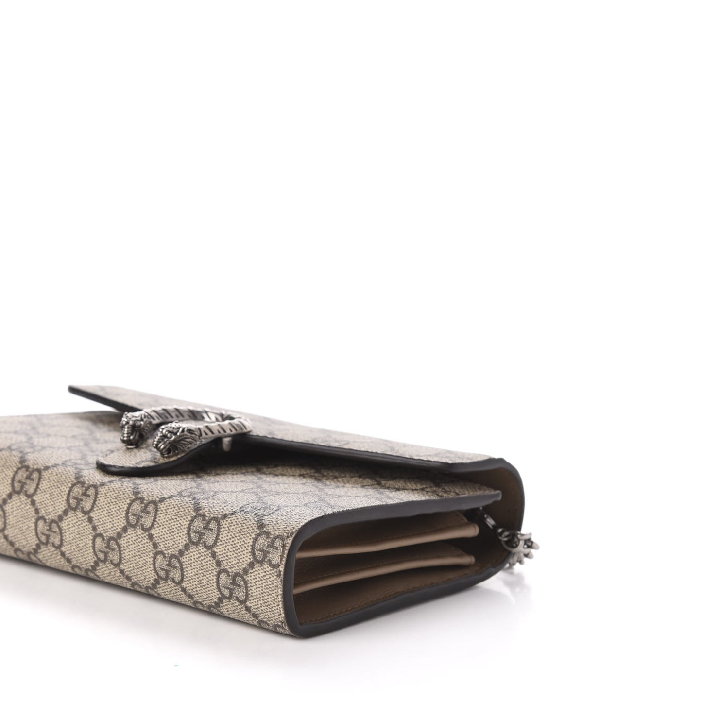 GG Supreme Monogram Mini Dionysus Chain Wallet Beige Taupe