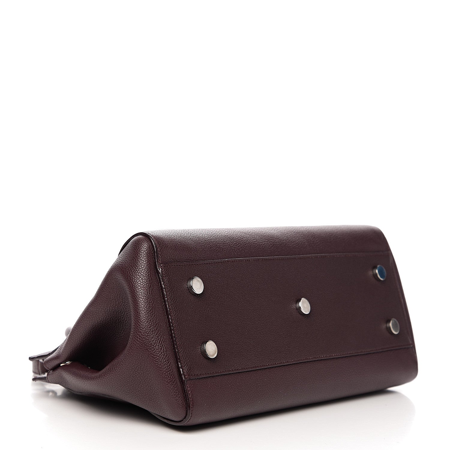 Saint Laurent Grained Calfskin Small Cabas Rive Gauche Amaranto 3 of 10