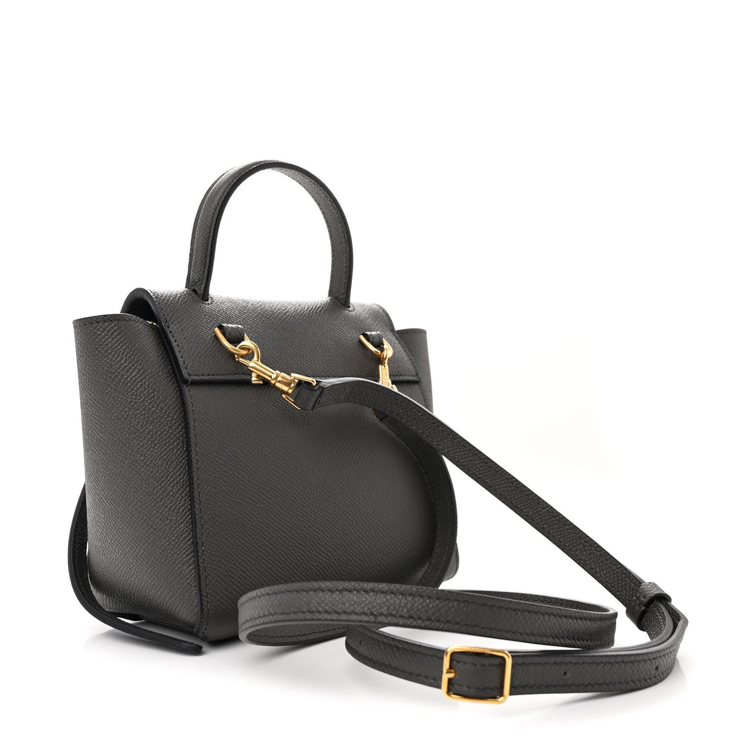 Celine Grained Calfskin Pico Belt Bag Grey 3 of 10