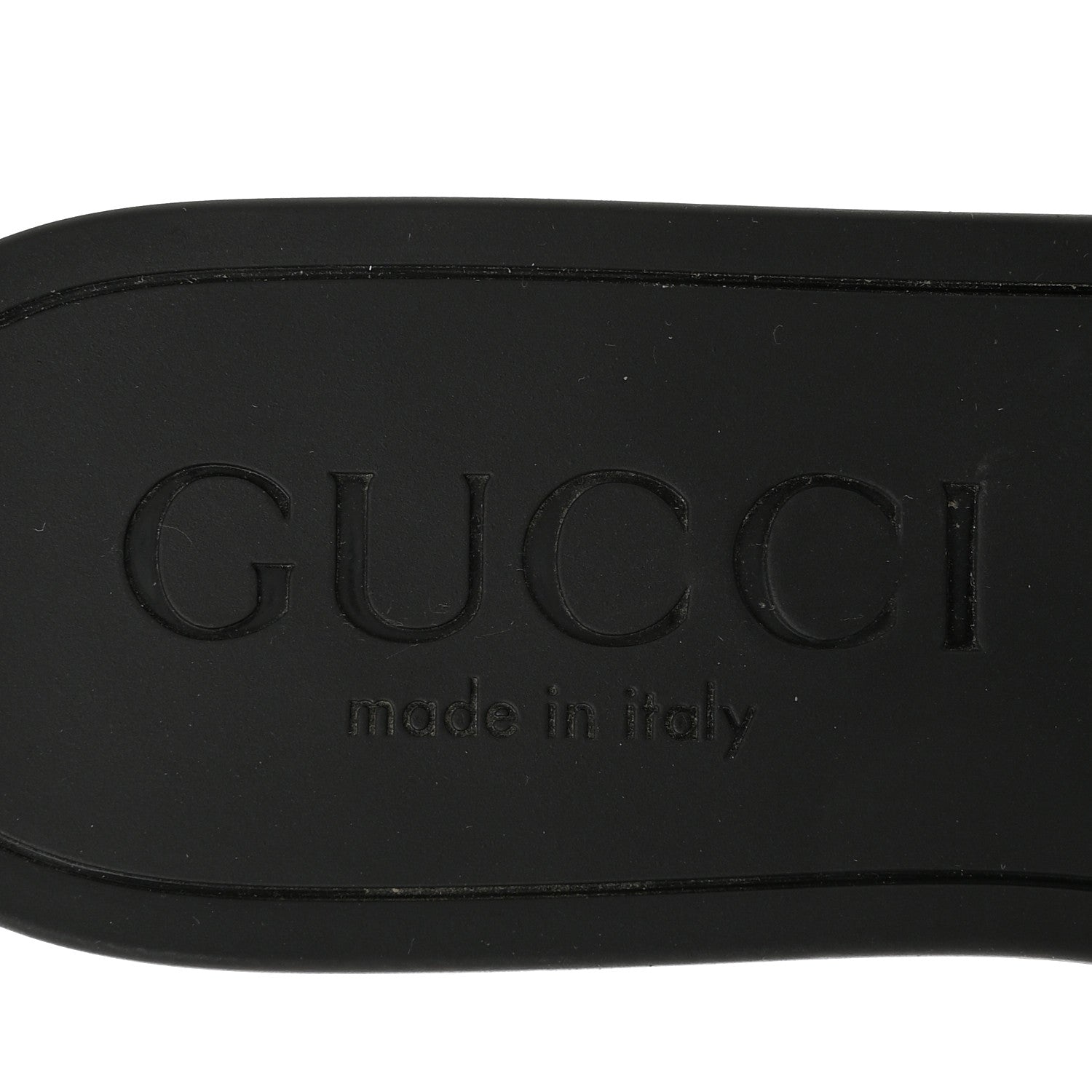 Gucci Rubber Womens Interlocking G Slide Sandals 36 Black 7 of 10