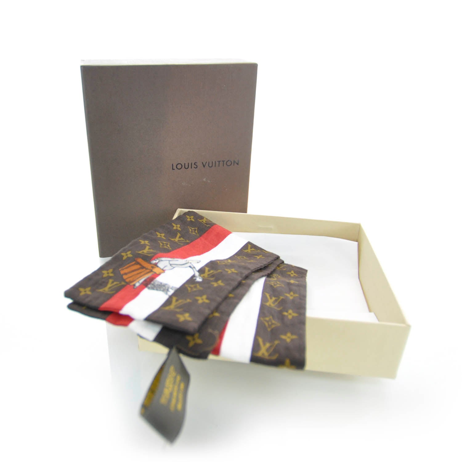 Louis Vuitton Cotton Monogram Groom Bandeau Scarf 2 of 4