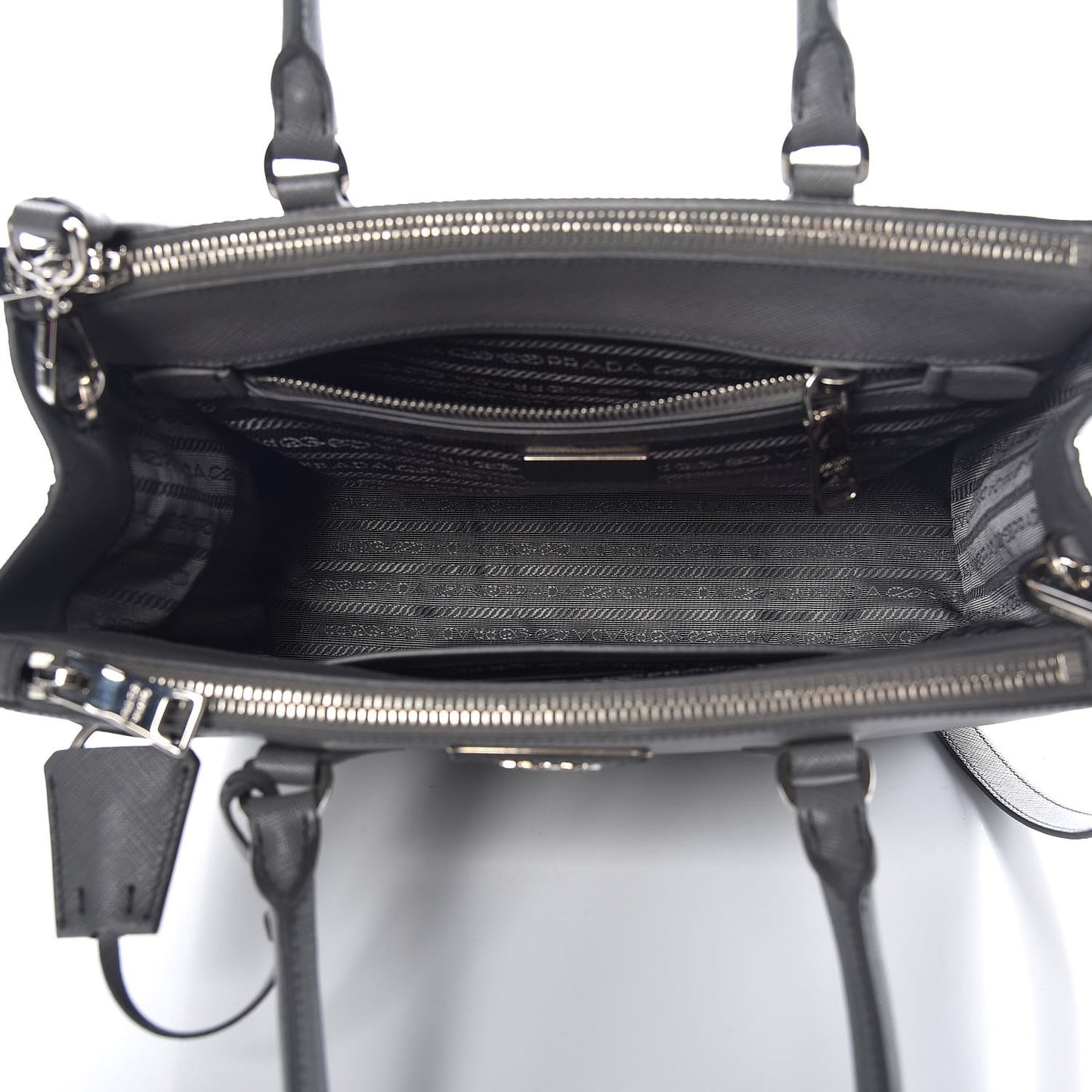 Saffiano Small Galleria Double Zip Tote Marmo