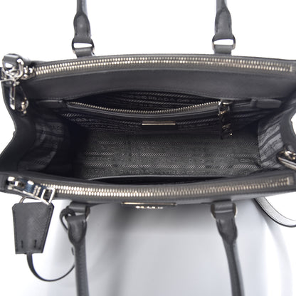 Prada Saffiano Small Galleria Double Zip Tote Marmo 6 of 9