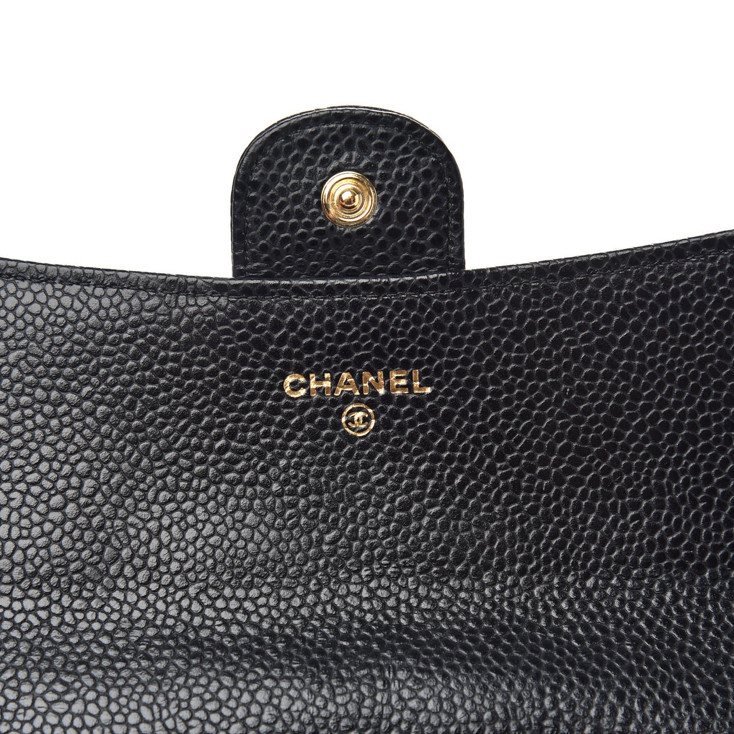 Chanel Caviar Quilted Large Gusset Flap Wallet Black 6 of 9