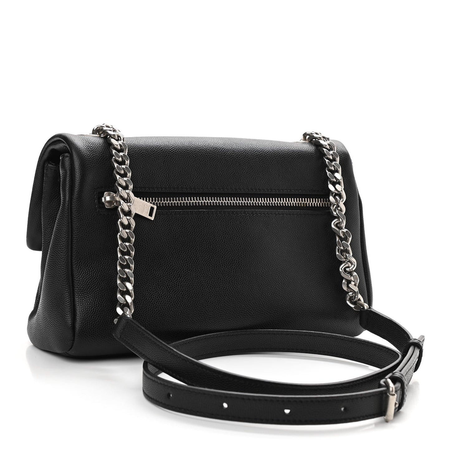 Grain De Poudre Small West Hollywood Monogram Fold-Over Bag Black