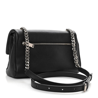Saint Laurent Grain De Poudre Small West Hollywood Monogram Fold-Over Bag Black 2 of 10