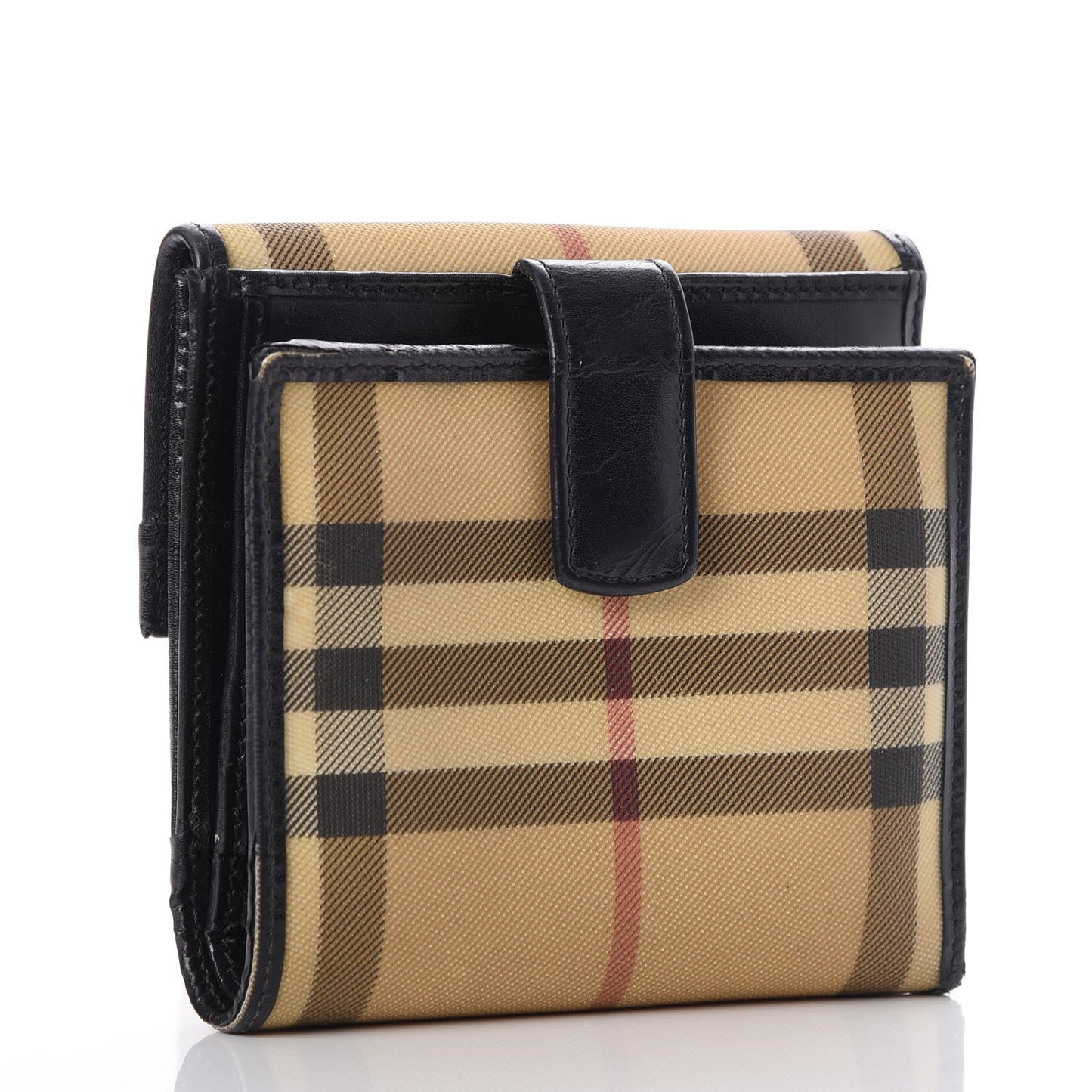 House Check Compact Wallet Black