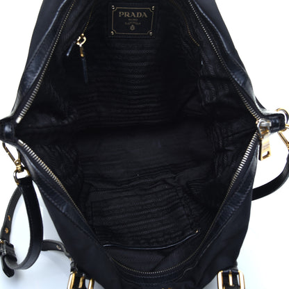 Prada Tessuto Nylon Saffiano Tote Black 5 of 8
