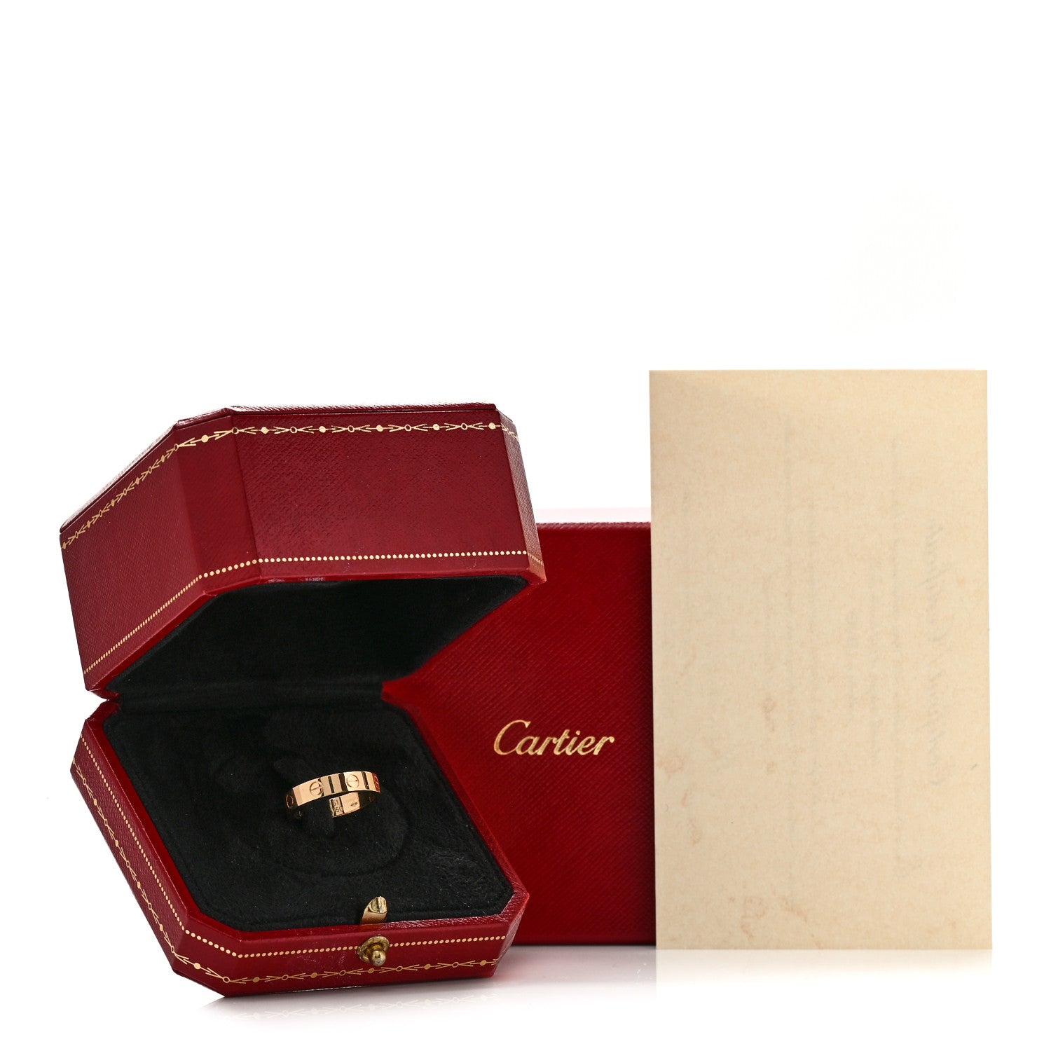 Cartier 18K Yellow Gold Diamond 4mm LOVE Wedding Band Ring 51 5.75 4 of 4