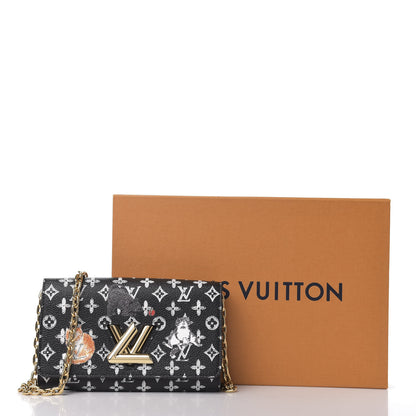 Louis Vuitton Catogram Twist Chain Wallet Black 10 of 10