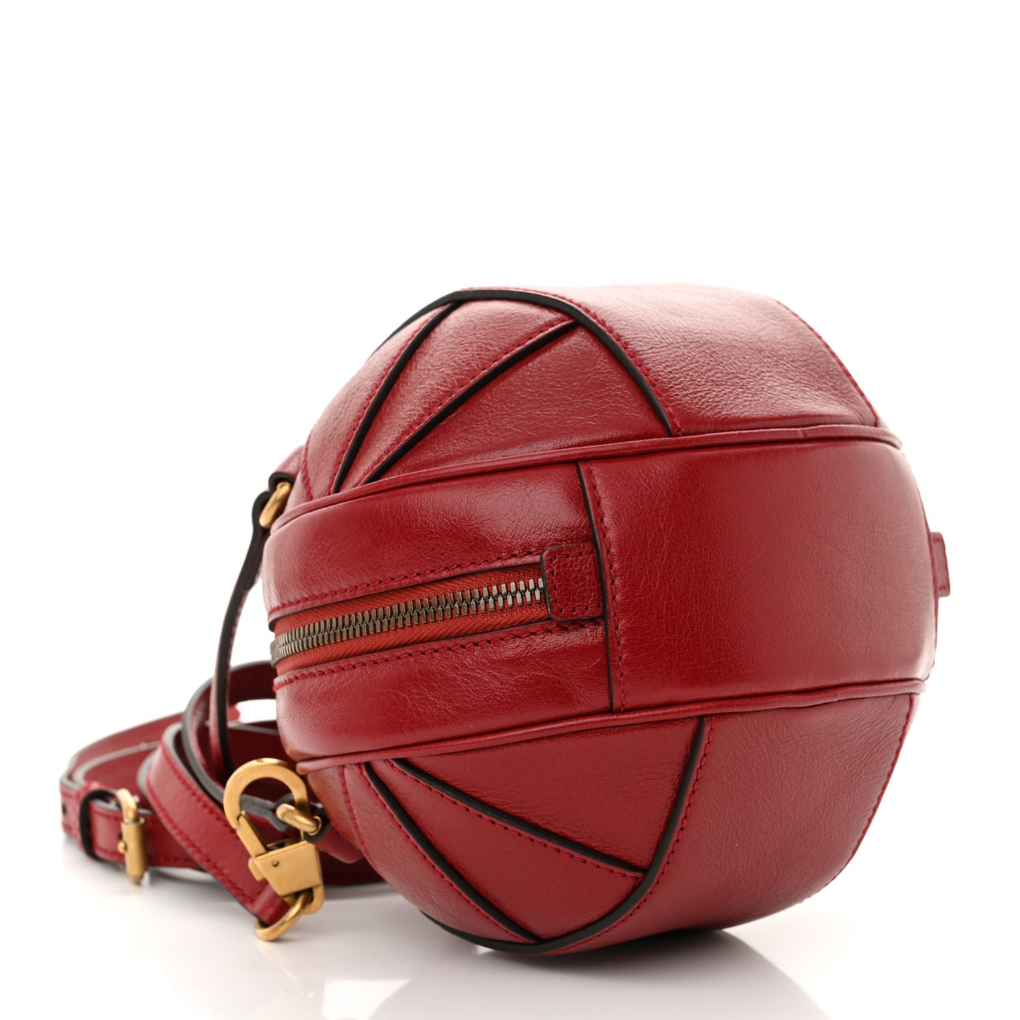 Piuma Lux Energy Mini Tifosa Basketball Shaped Shoulder Bag Romantic Cerise