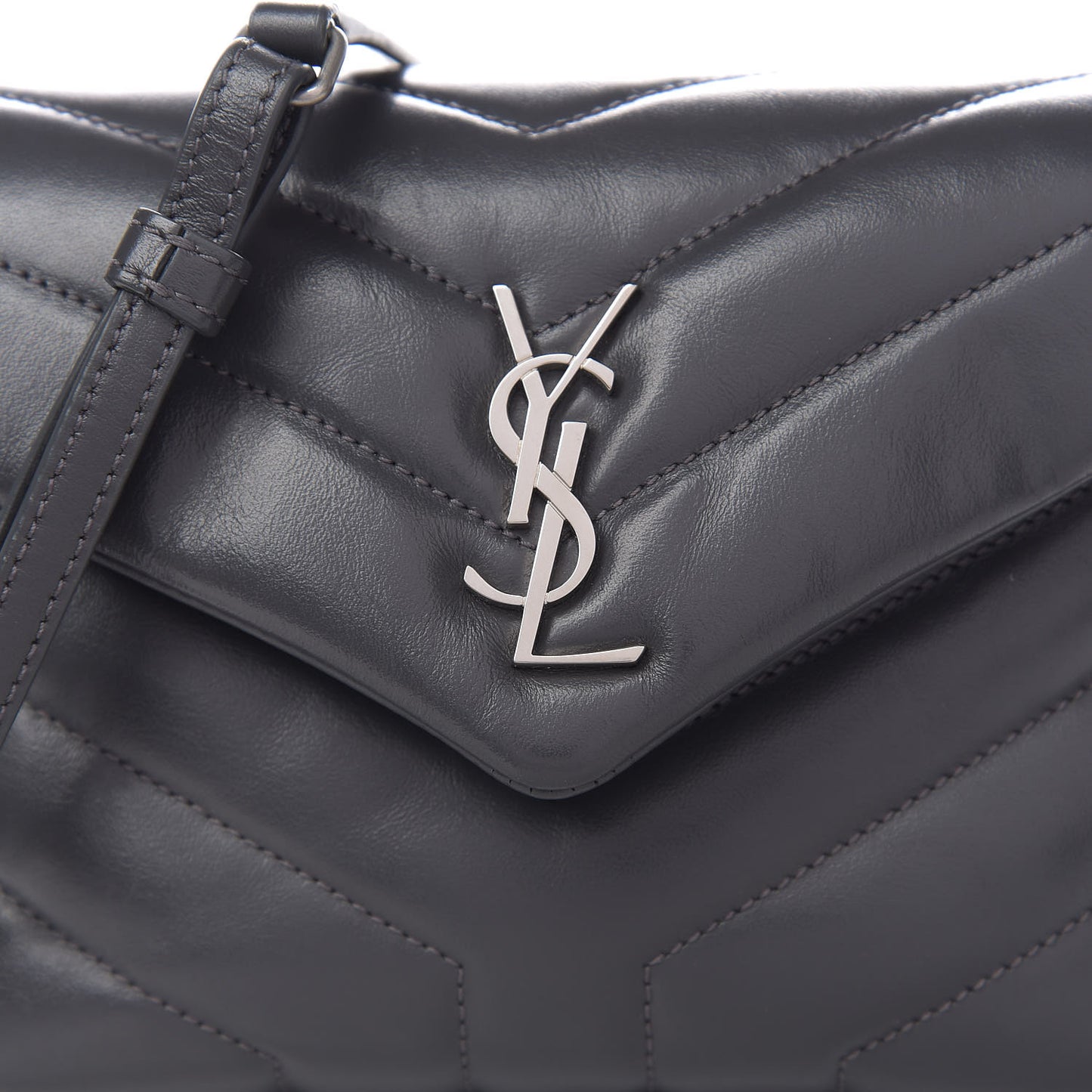 Calfskin Y Quilted Monogram Toy Loulou Crossbody Bag Asphalt