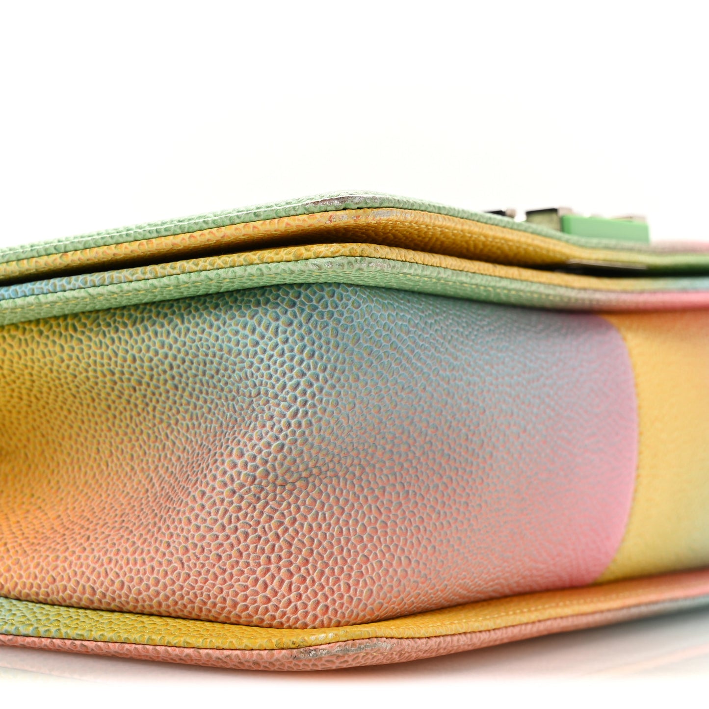 Caviar Quilted Medium Cuba Rainbow Boy Flap Multicolor