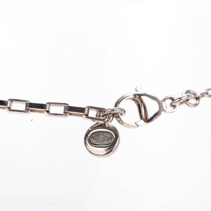 Chanel Pearl Baguette Crystal CC Chain Necklace Silver 4 of 5