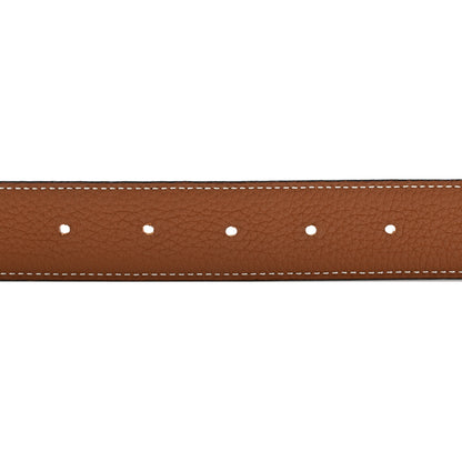 Hermes Box Togo 32mm Martelee Constance Belt 85 34 Black Gold 4 of 12