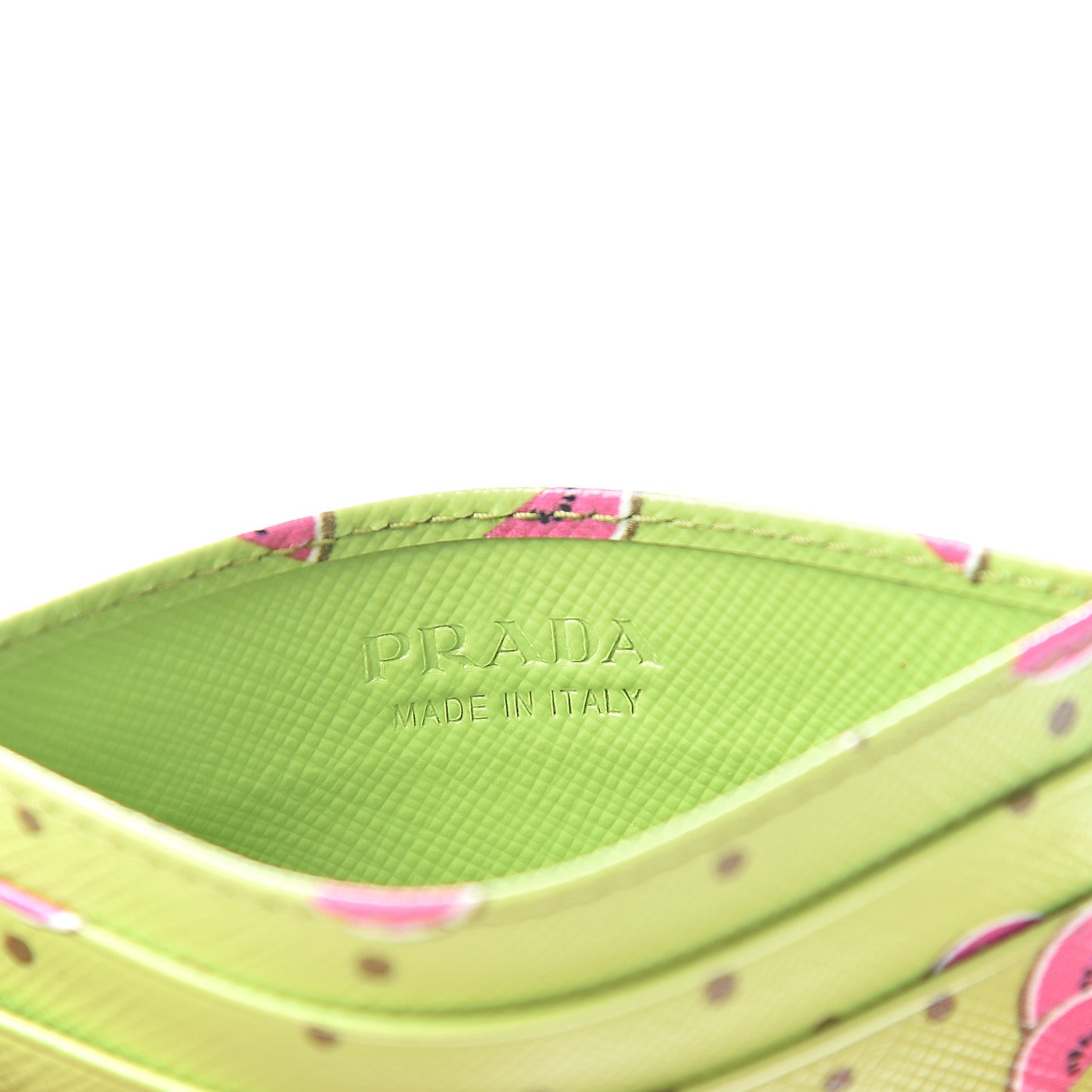 Saffiano Watermelon Print Card Case Erba