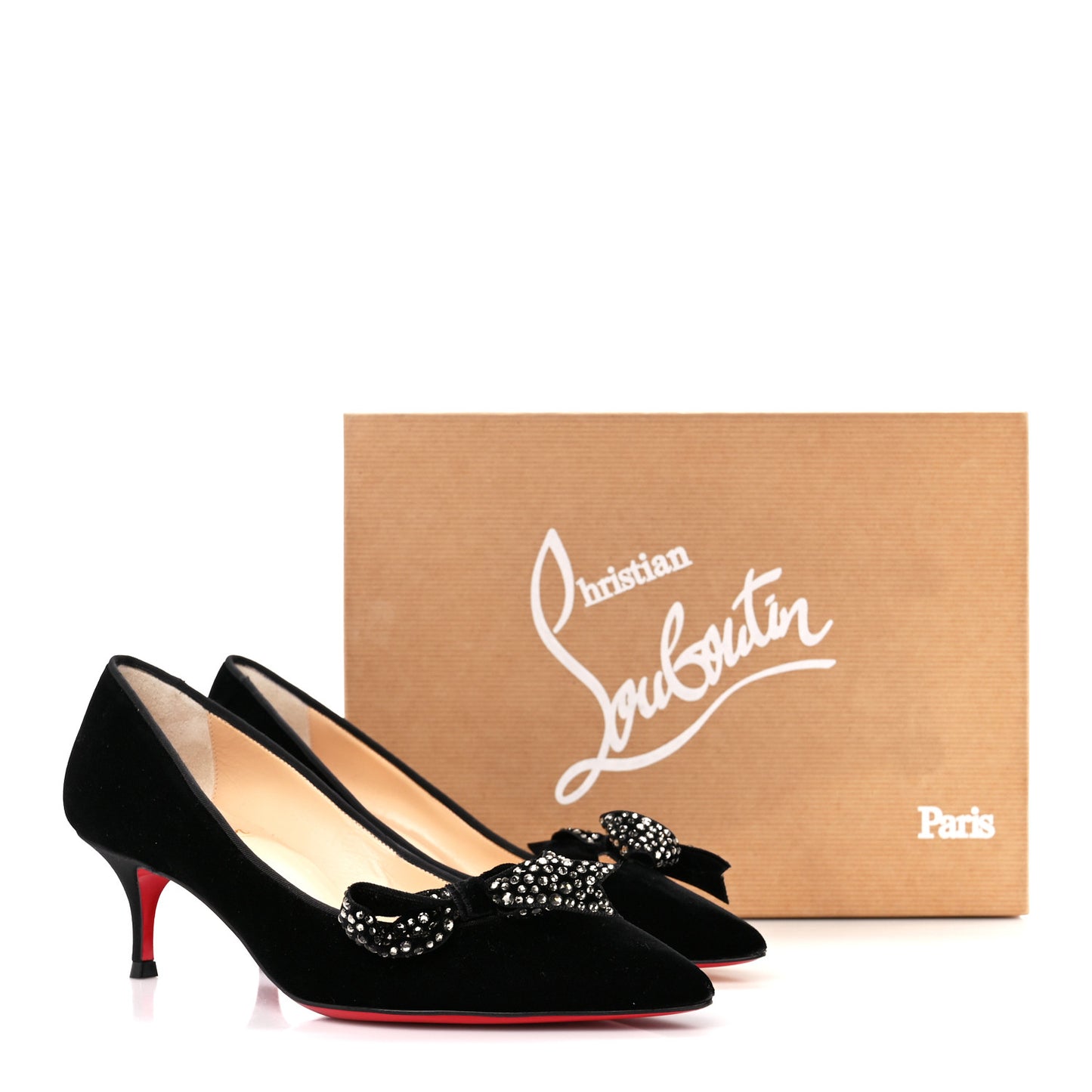 Velvet Madame Menule Bow 55 Pumps 35 Black