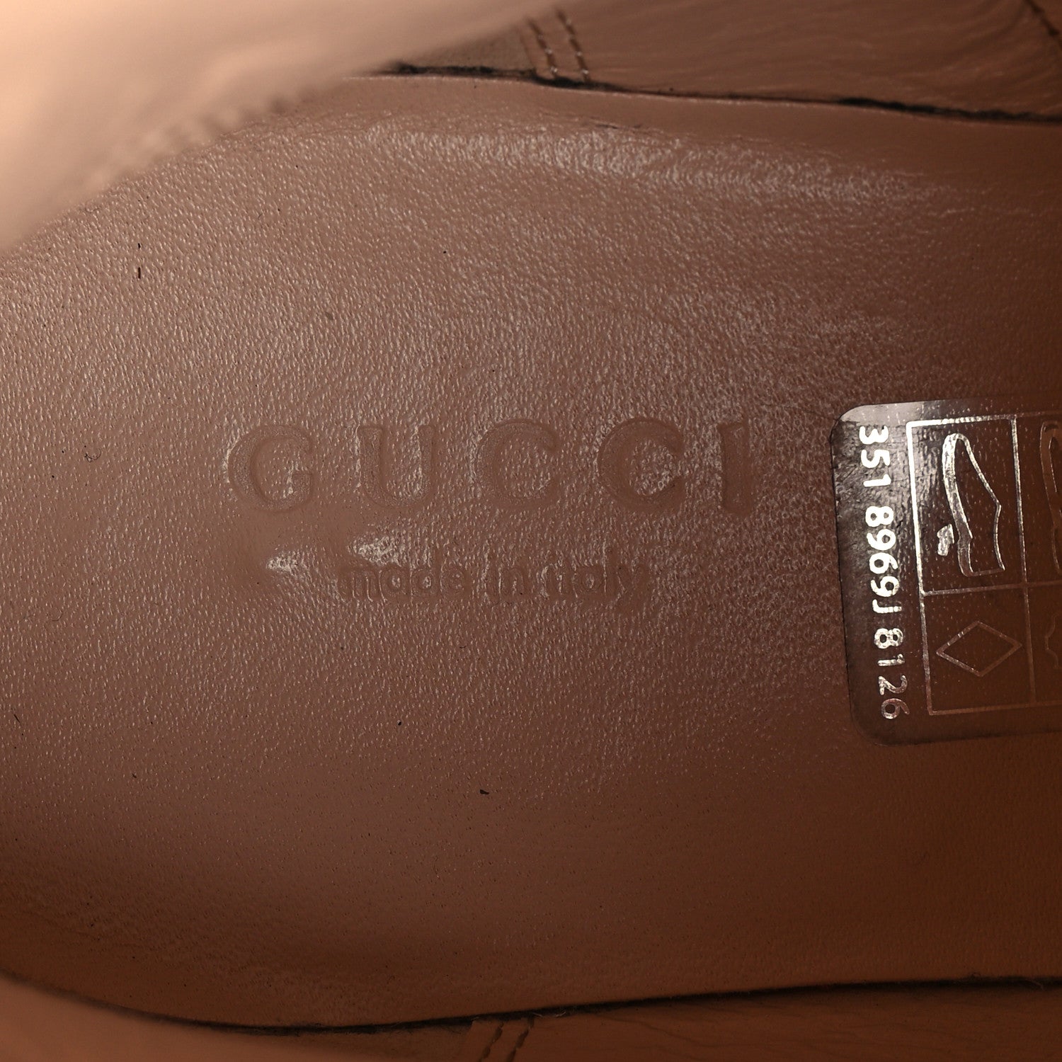 Gucci Cordovan Lux Nappa GG Matelasse Lace Up 60mm Combat Boots 36 Dark Hazel Brown 8 of 9