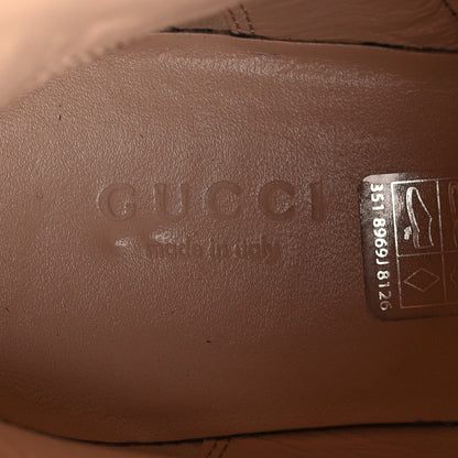 Gucci Cordovan Lux Nappa GG Matelasse Lace Up 60mm Combat Boots 36 Dark Hazel Brown 8 of 9