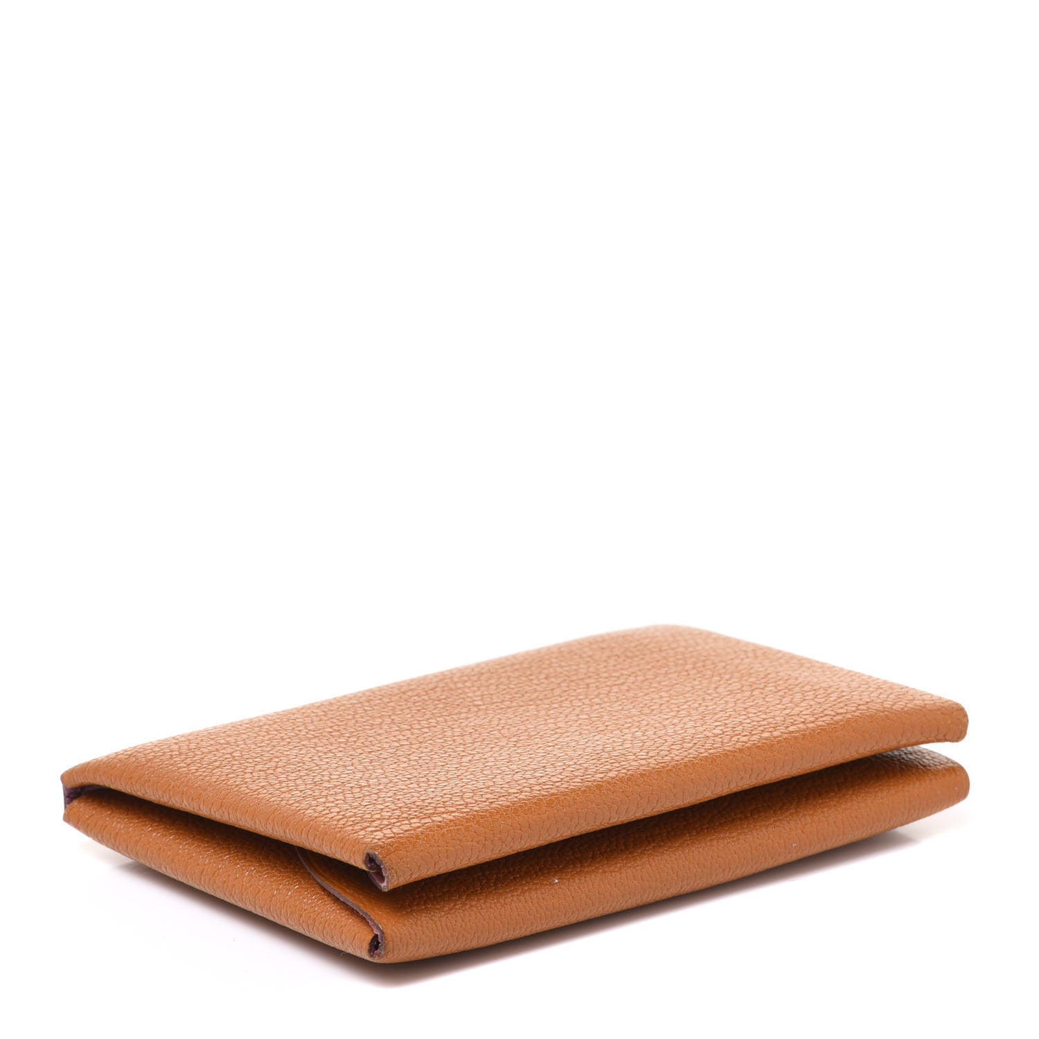 Hermes Chevre Mysore Verso Calvi Duo Card Case Caramel Rose Sakura 4 of 8