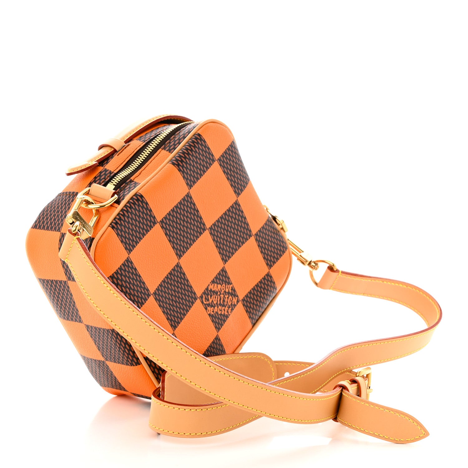 Louis Vuitton Damier Pop Chess Messenger Orange 3 of 9