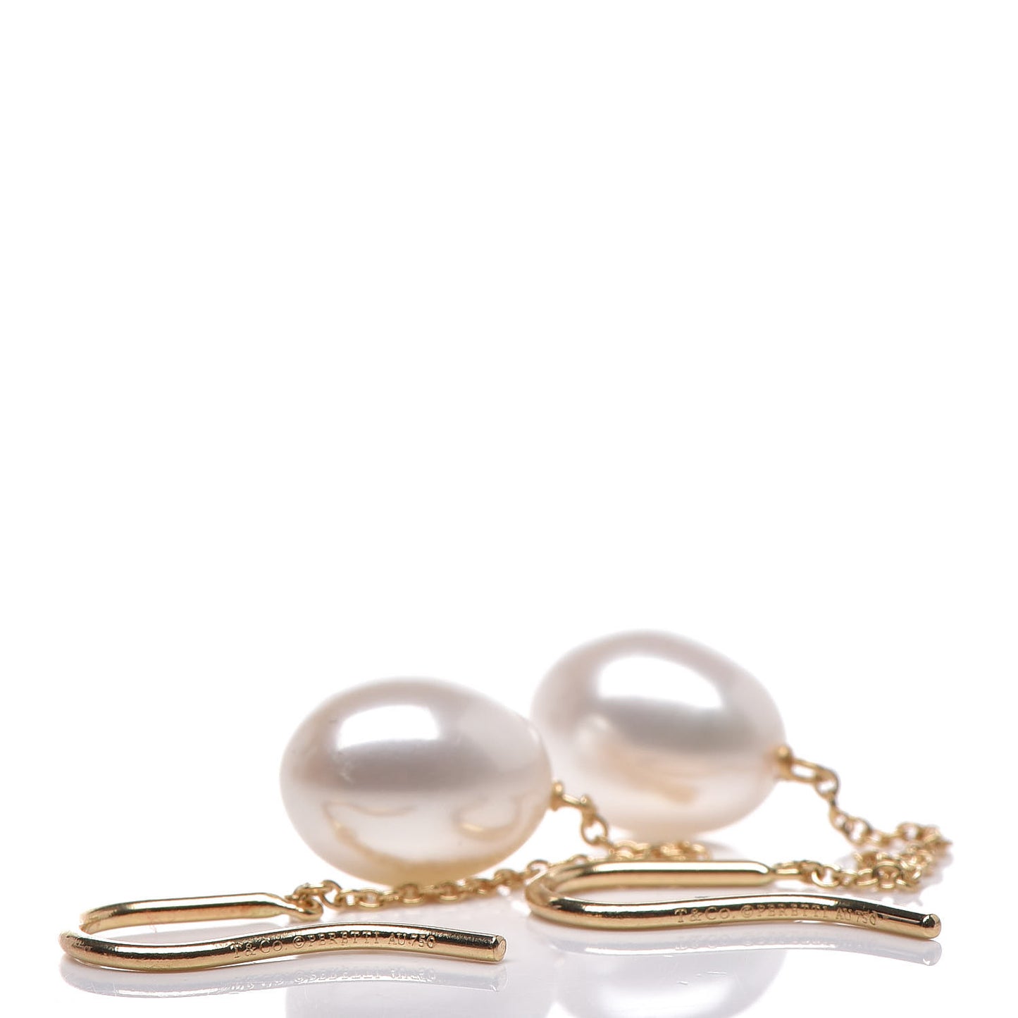 18K Yellow Gold Elsa Peretti Pearls By The Yard Drop Earrings
