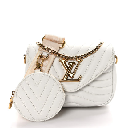 Louis Vuitton LOUIS VUITTON Calfskin New Wave Multi Pochette Snow 3 of 12