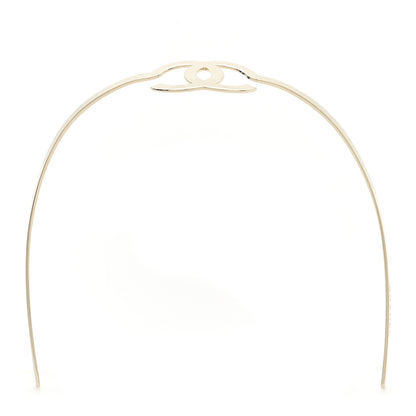 Chanel Metal CC Headband Light Gold 1 of 5