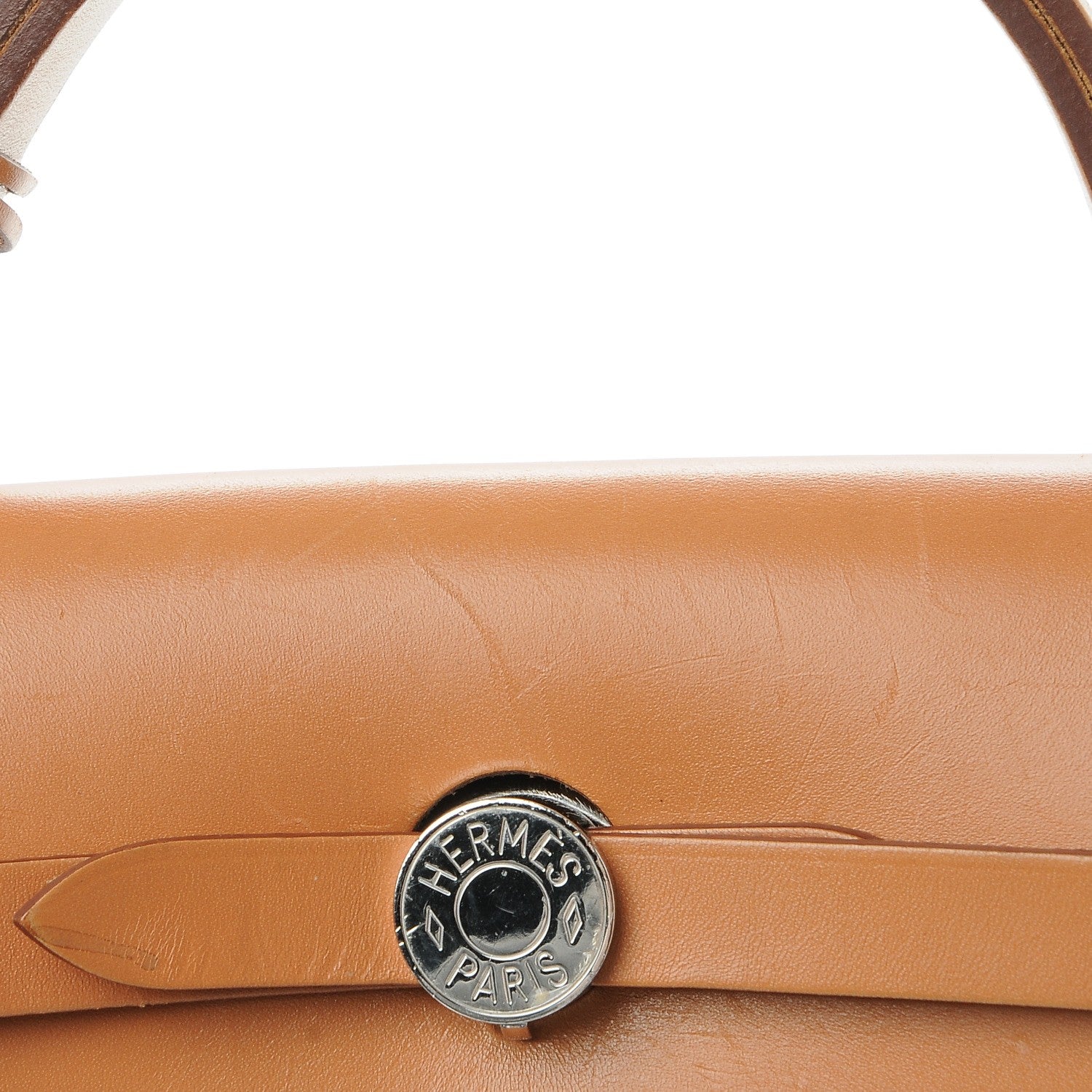 Hermes Vache Hunter Toile Herbag Zip 31 PM Bleu Natural 11 of 16