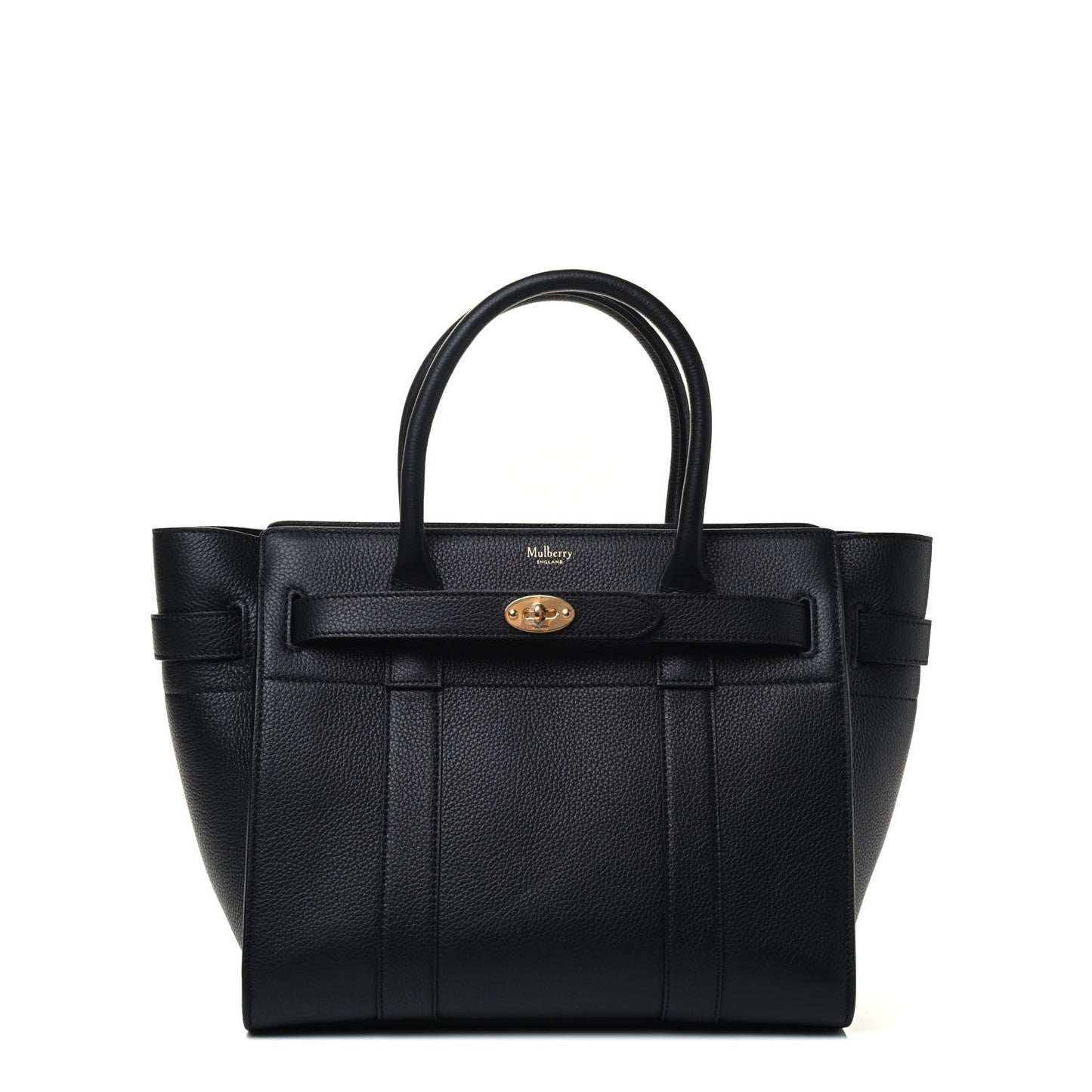 Classic Grain Small Bayswater Zip Tote Black