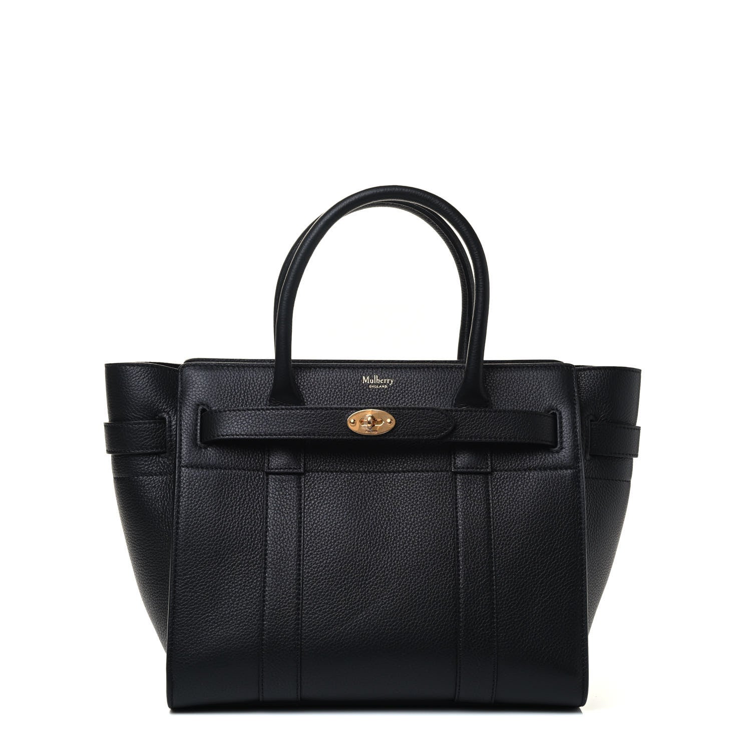 Mulberry Classic Grain Small Bayswater Zip Tote Black 1 of 4