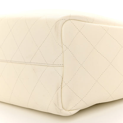 Chanel Caviar Stitched Large Shopping Tote White 10 of 14