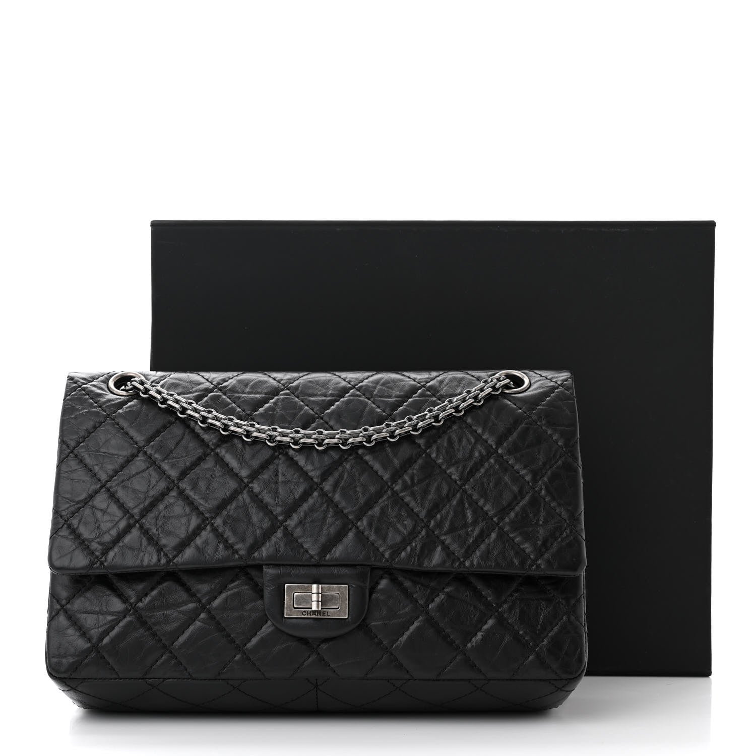 Chanel Aged Calfskin Quilted 2.55 Reissue 226 Flap Black 11 of 11